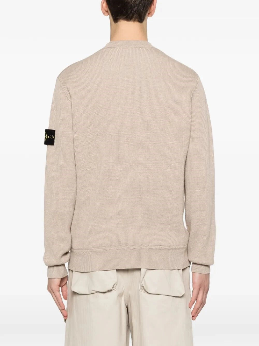 Stone Island Men Ribbed Soft Organic Cotton Crewneck STONE ISLAND