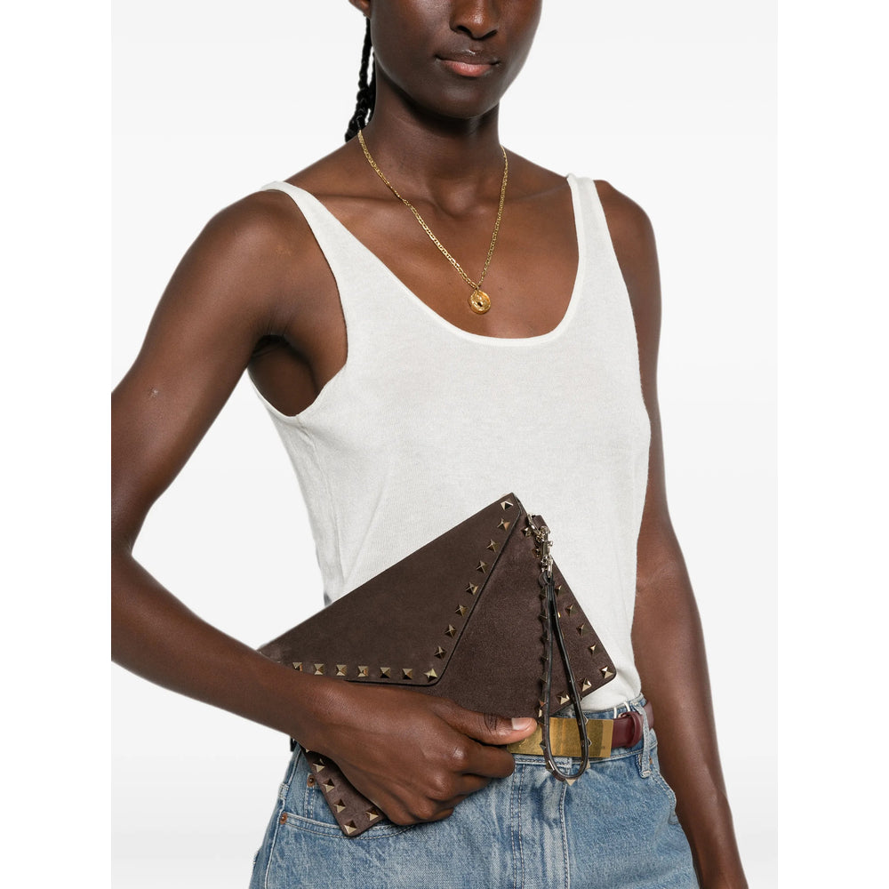 Valentino Garavani Brown Clutch Bags Women VALENTINO GARAVANI