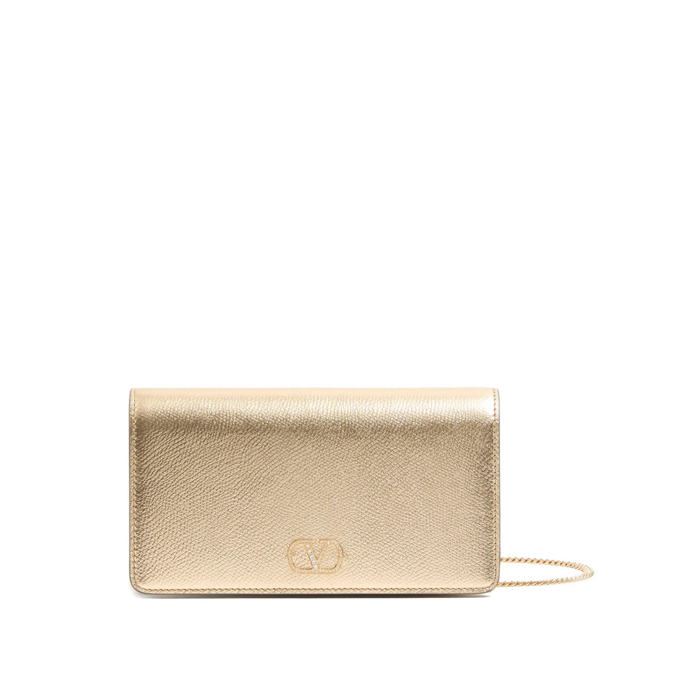 Valentino Garavani Gold Clutch Bags Women VALENTINO GARAVANI