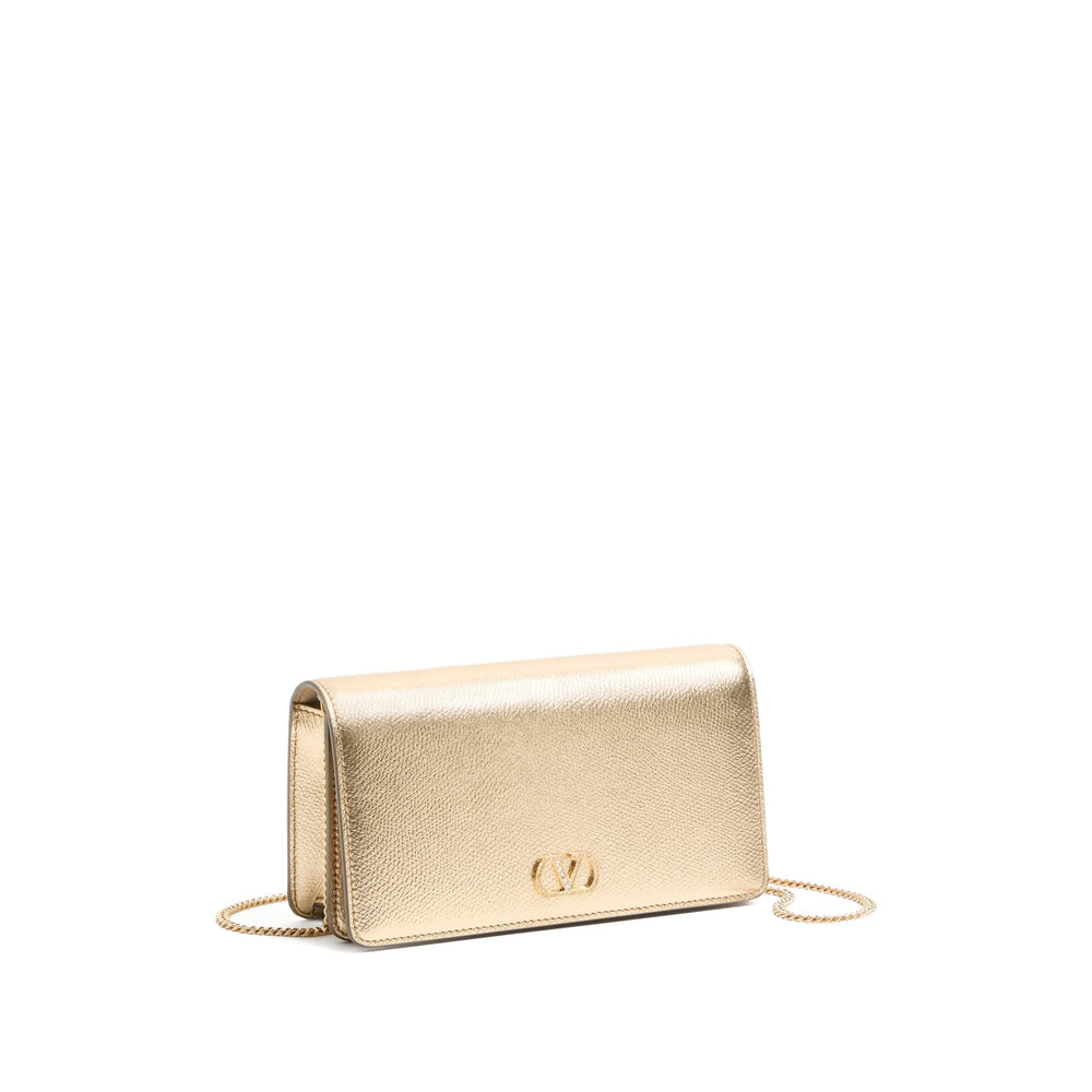 Valentino Garavani Gold Clutch Bags Women VALENTINO GARAVANI