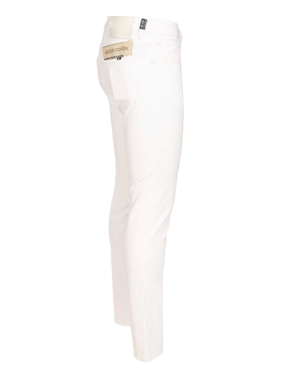 Jacob Cohen Men Pant 5 Pkt Slim Fit Nick L1 Salpa Bianca 9 Oz JACOB COHEN
