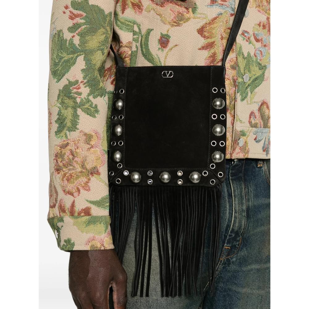 Valentino Garavani Black Shoulder Bags Men VALENTINO GARAVANI