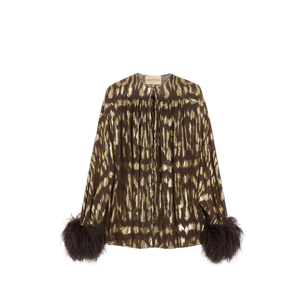 Valentino Brown Tops - Shirts Women VALENTINO