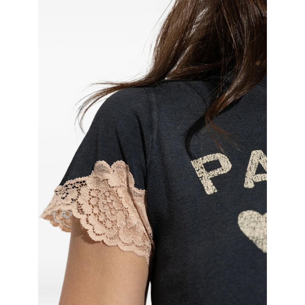 Valentino Black Tops - T-Shirts & Jerseys Women VALENTINO