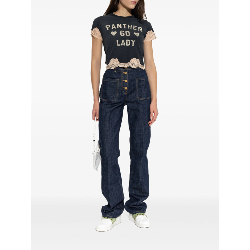 Valentino Black Tops - T-Shirts & Jerseys Women VALENTINO