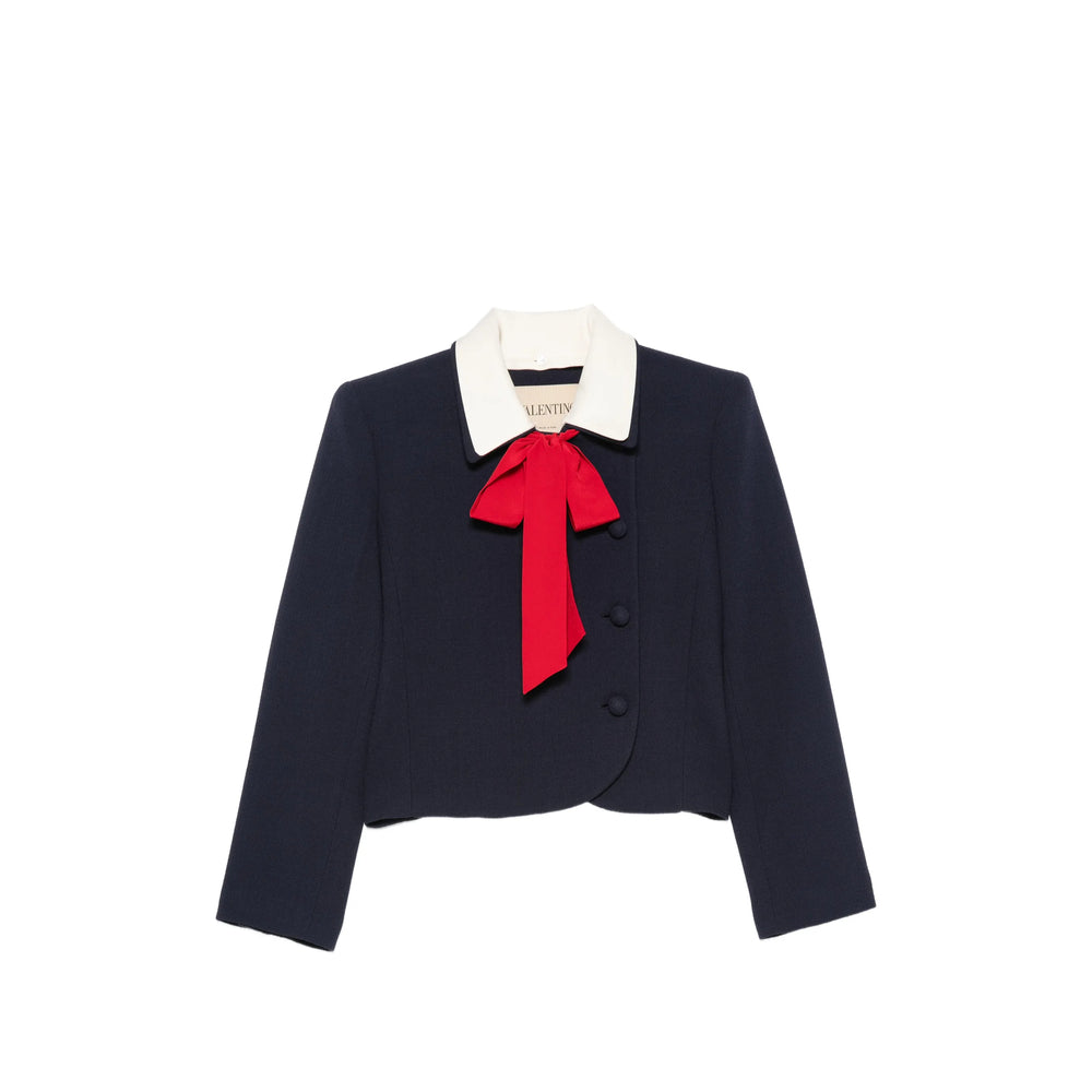 Valentino Blue Jackets - Cropped Jackets Women VALENTINO