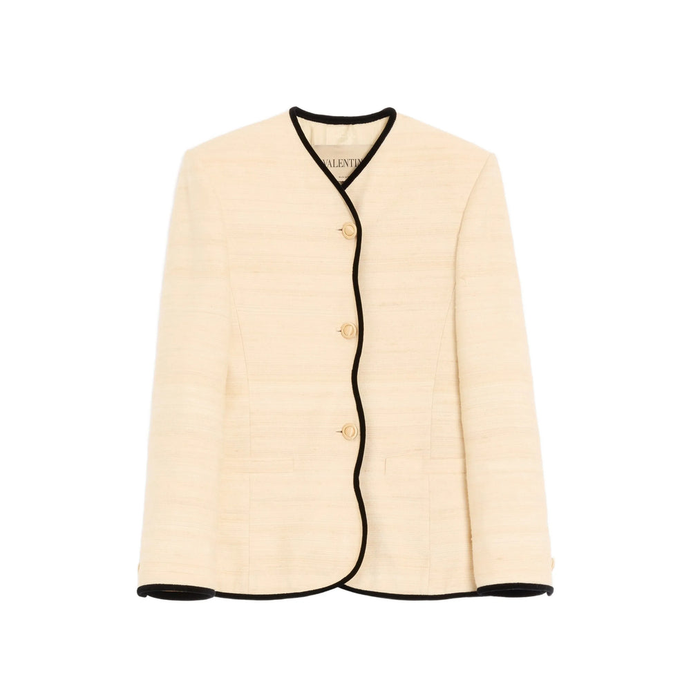 Valentino Neutrals Jackets - Blazers Women VALENTINO