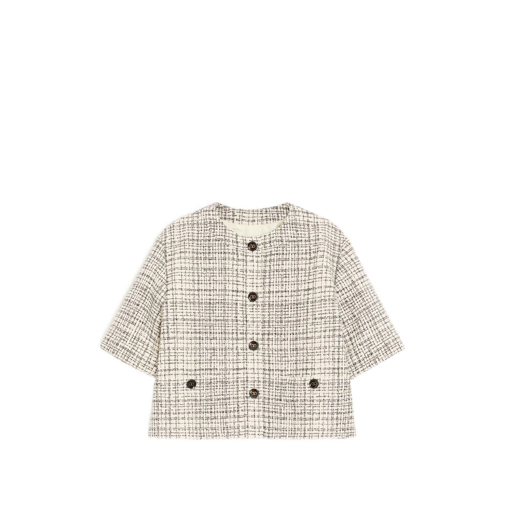 Valentino Neutrals Jackets - Tweed Jackets Women VALENTINO
