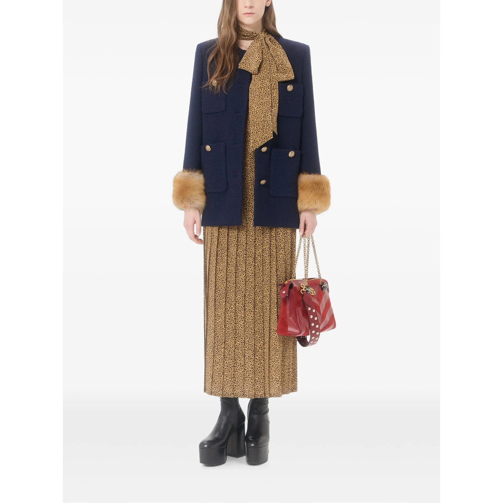 Valentino Blue Coats - Single Breasted Coats Women VALENTINO