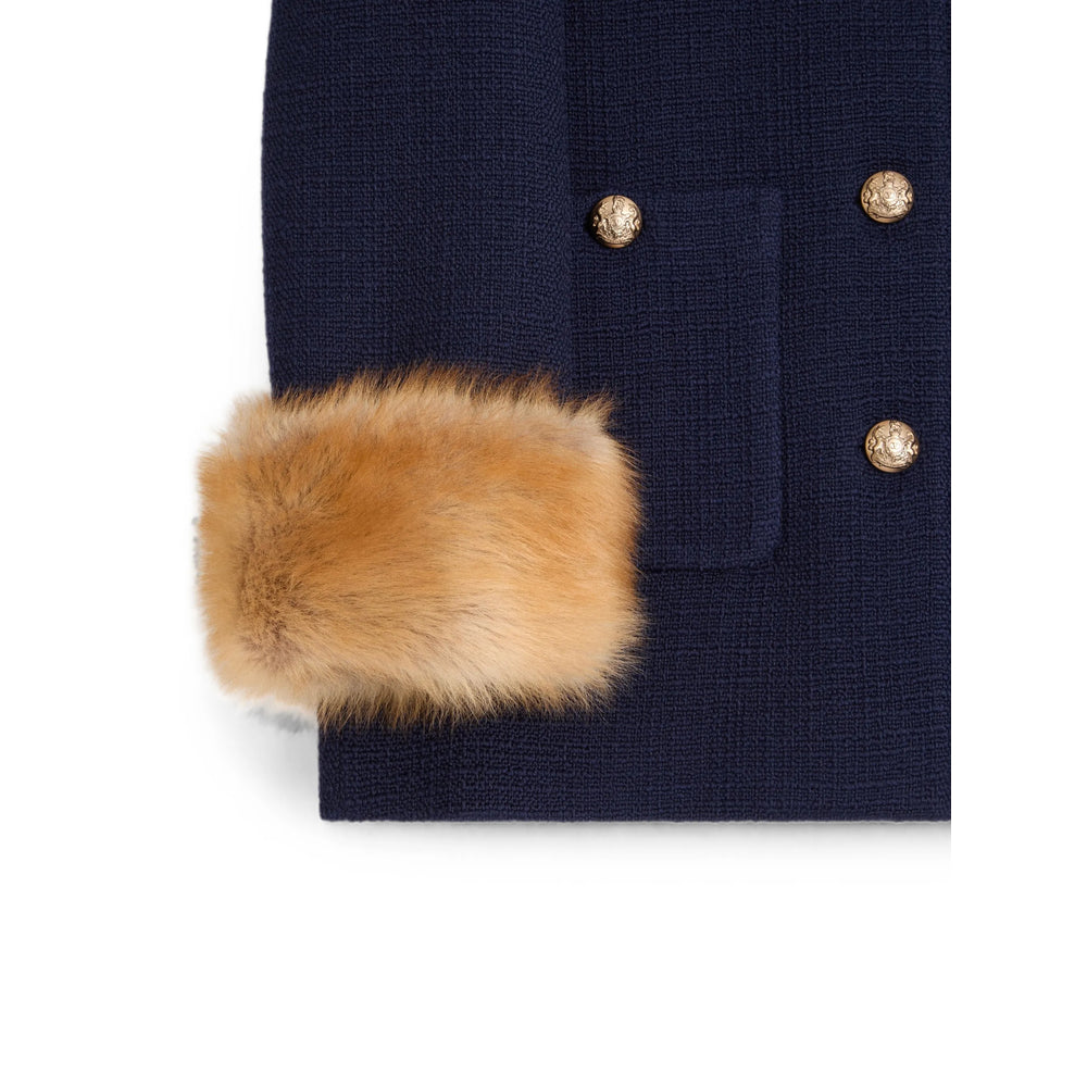 Valentino Blue Coats - Single Breasted Coats Women VALENTINO
