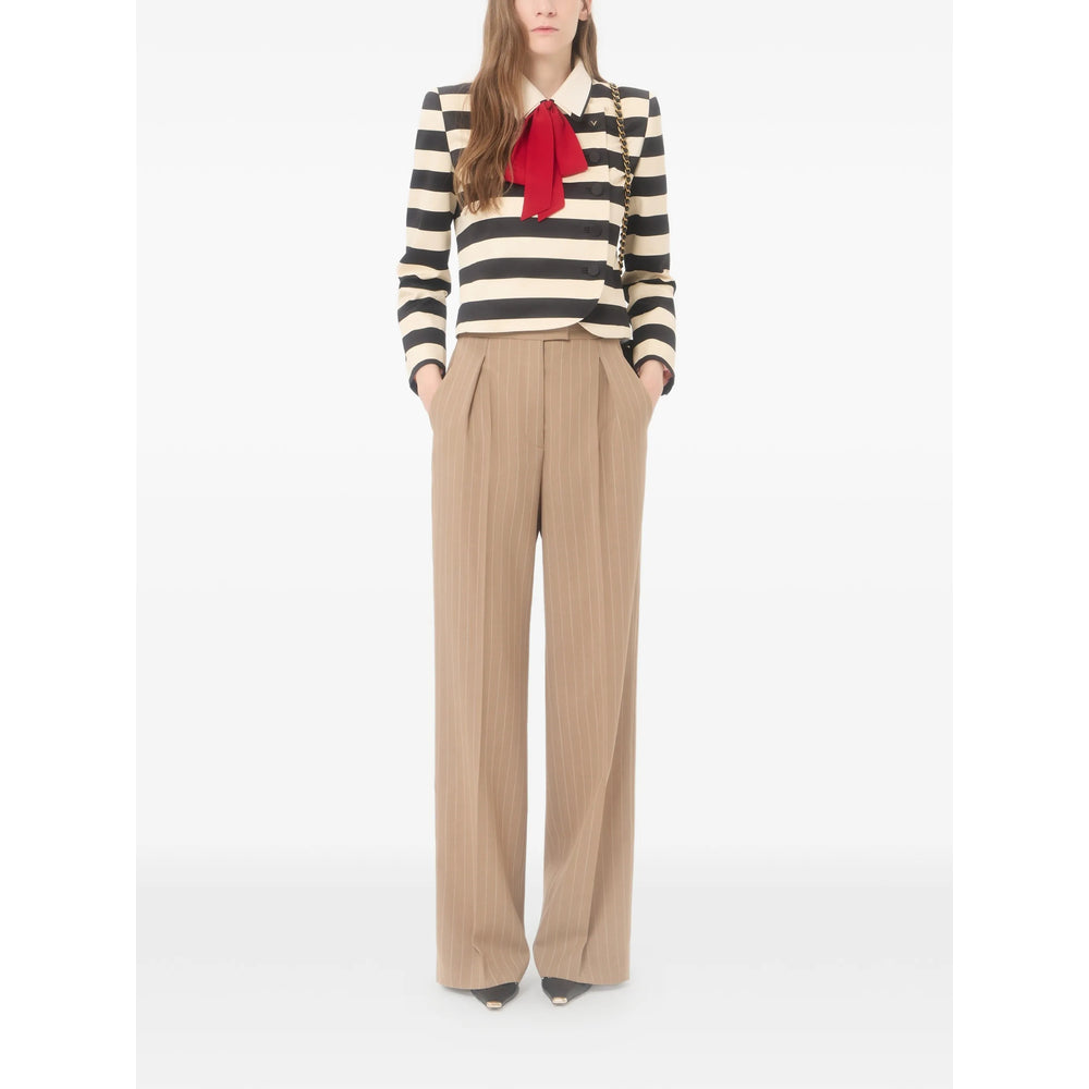 Valentino Neutrals Trousers - Straight Trousers Women VALENTINO