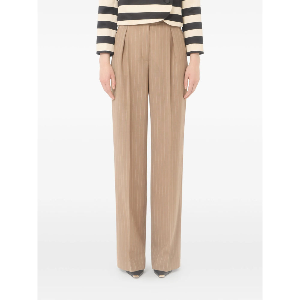 Valentino Neutrals Trousers - Straight Trousers Women VALENTINO