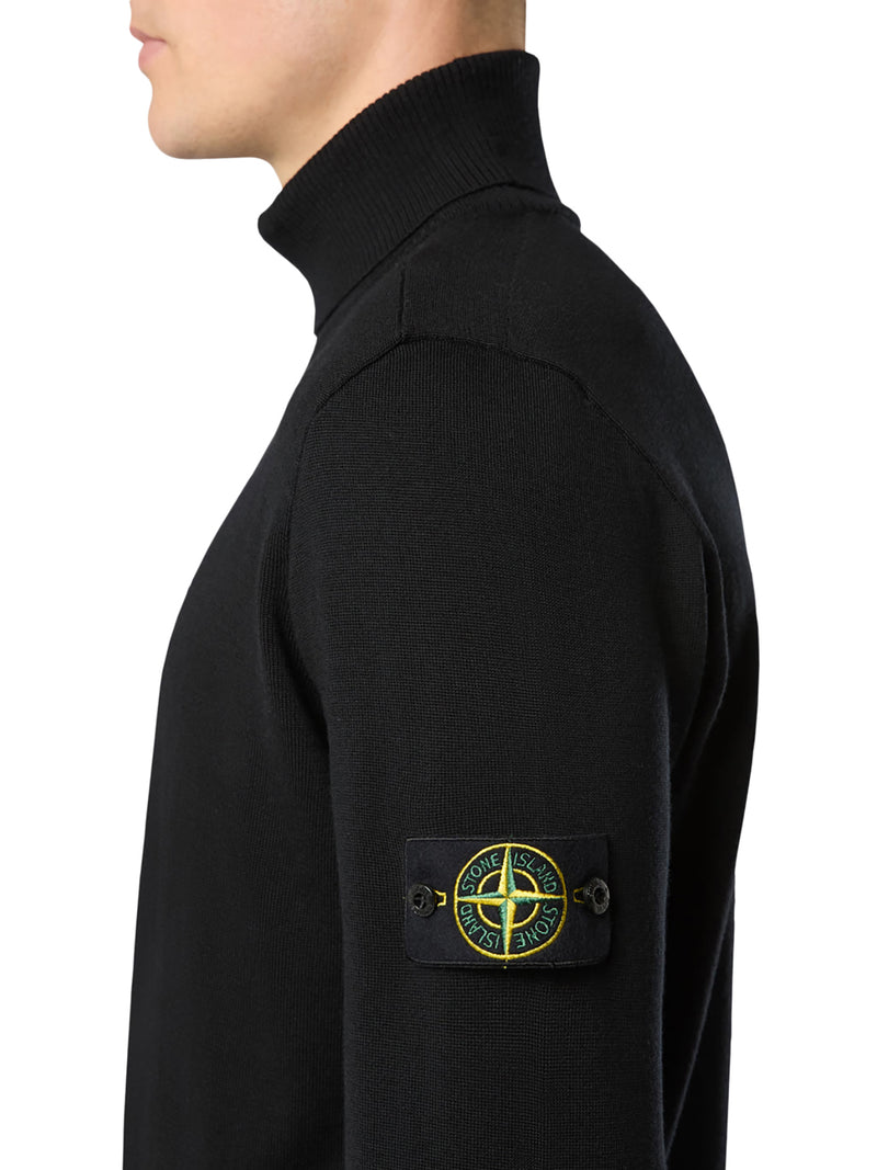 Stone Island Men Compass Logo Turtleneck Sweater STONE ISLAND