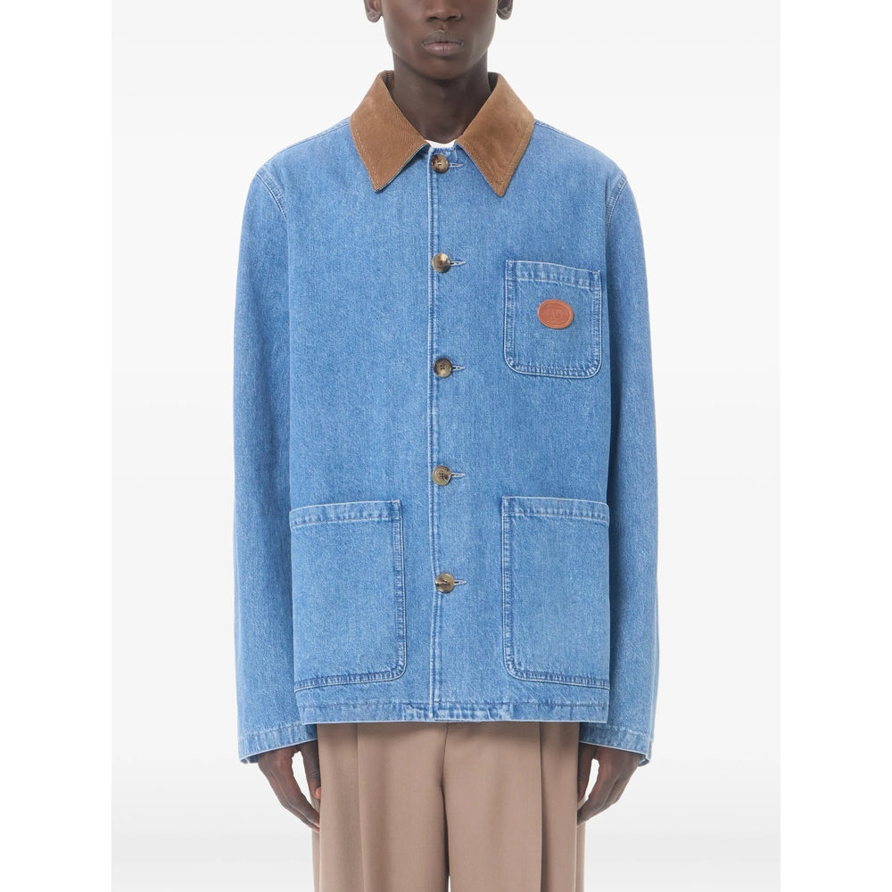 Valentino Blue Jackets - Denim Jackets Men VALENTINO