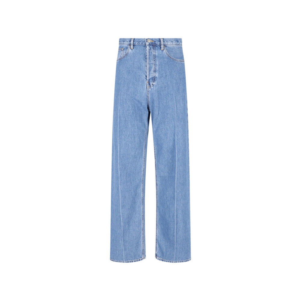 Valentino Blue Denim - Wide-Leg Jeans Men VALENTINO