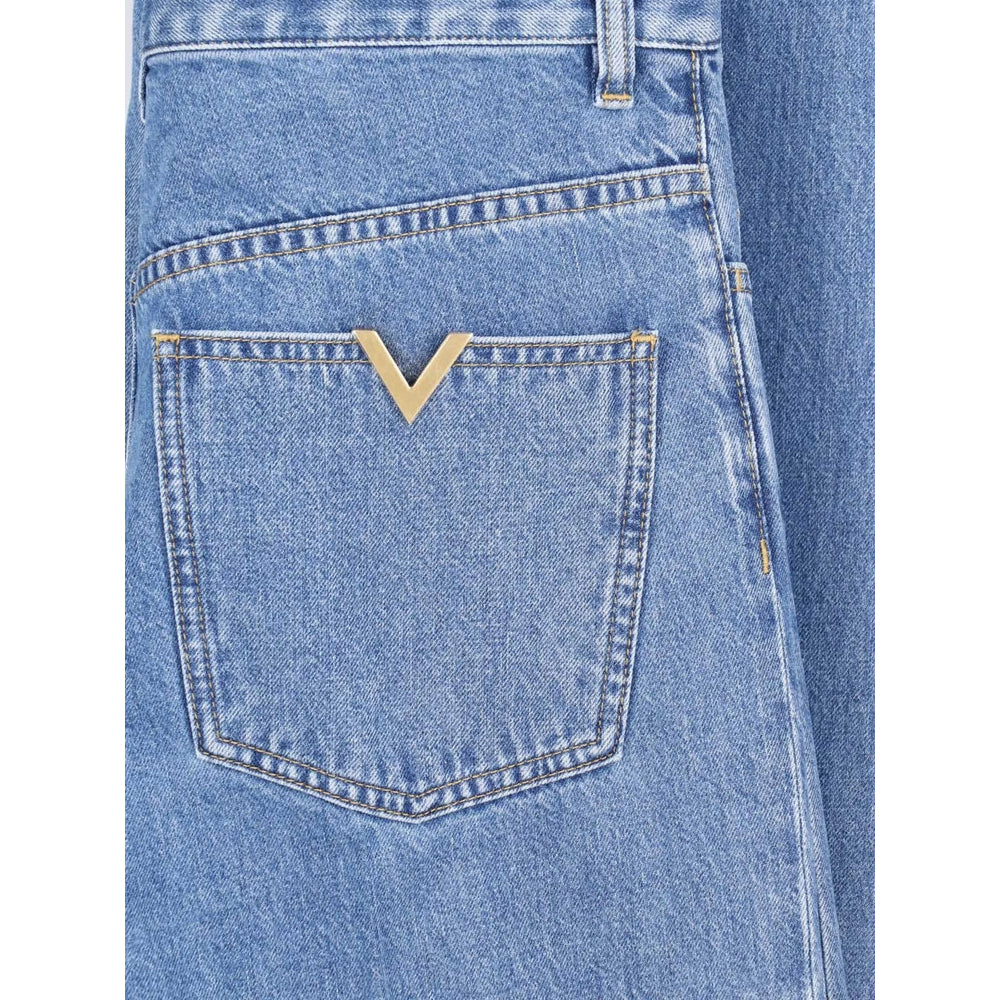 Valentino Blue Denim - Wide-Leg Jeans Men VALENTINO