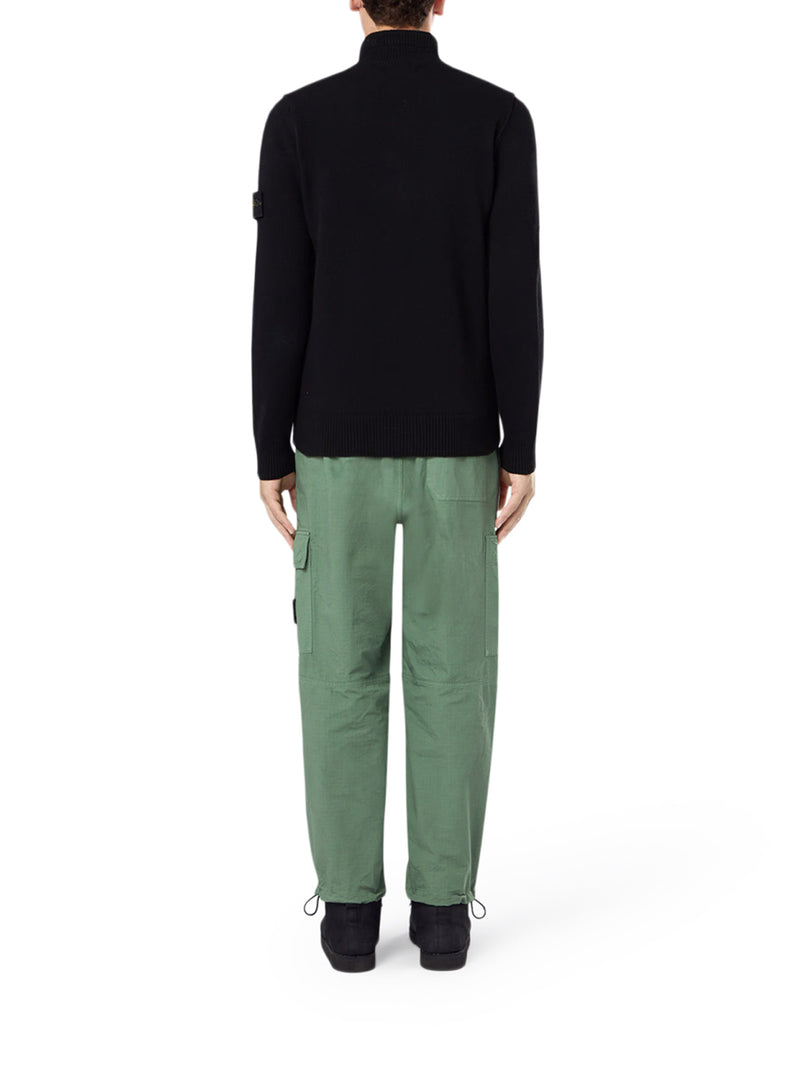 Stone Island Men Regular Fit Sweater With Short Zip And Fake Buttons STONE ISLAND