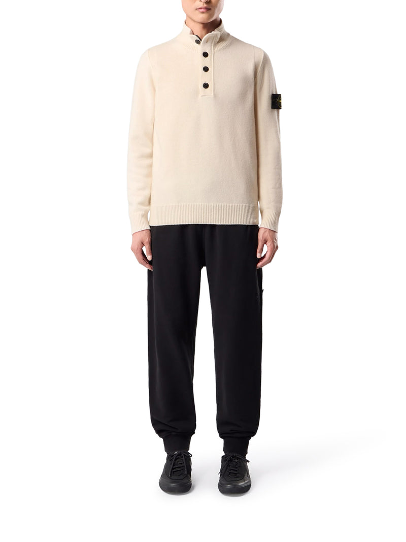 Stone Island Men Regular Fit Sweater With Short Zip And Fake Buttons STONE ISLAND
