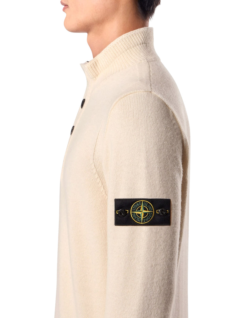 Stone Island Men Regular Fit Sweater With Short Zip And Fake Buttons STONE ISLAND