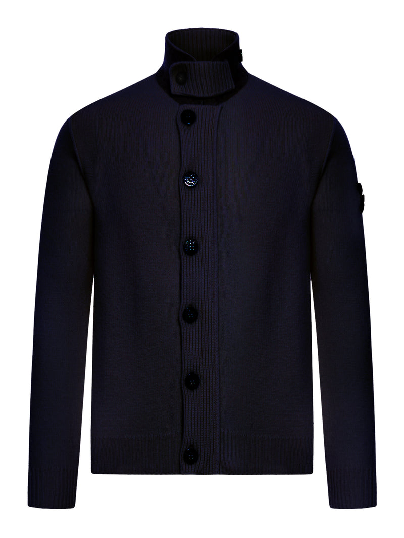 Stone Island Men Regular Fit Sweater With Zip And Button Fastening STONE ISLAND