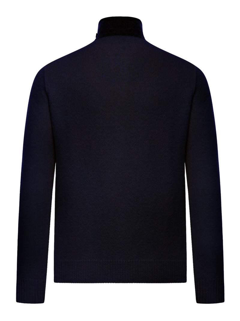 Stone Island Men Regular Fit Sweater With Zip And Button Fastening STONE ISLAND