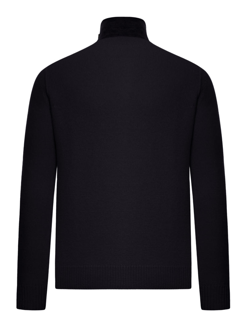 Stone Island Men Regular Fit Sweater With Zip And Button Fastening STONE ISLAND