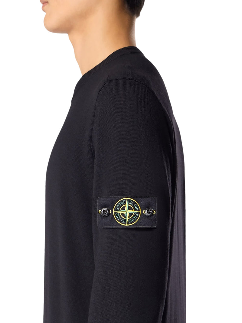 Stone Island Men Rws Lightweight Pure Wool Crew Neck Sweater STONE ISLAND