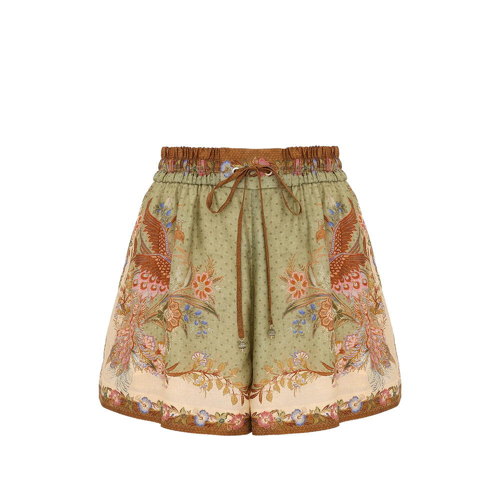 Zimmermann Green Shorts - Mini Shorts Women ZIMMERMANN