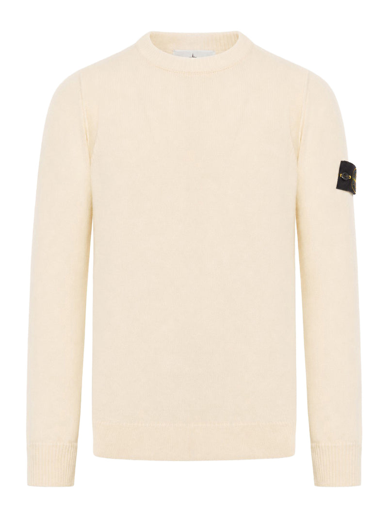 Stone Island Men Melange Effect Sweater With Compass Logo STONE ISLAND