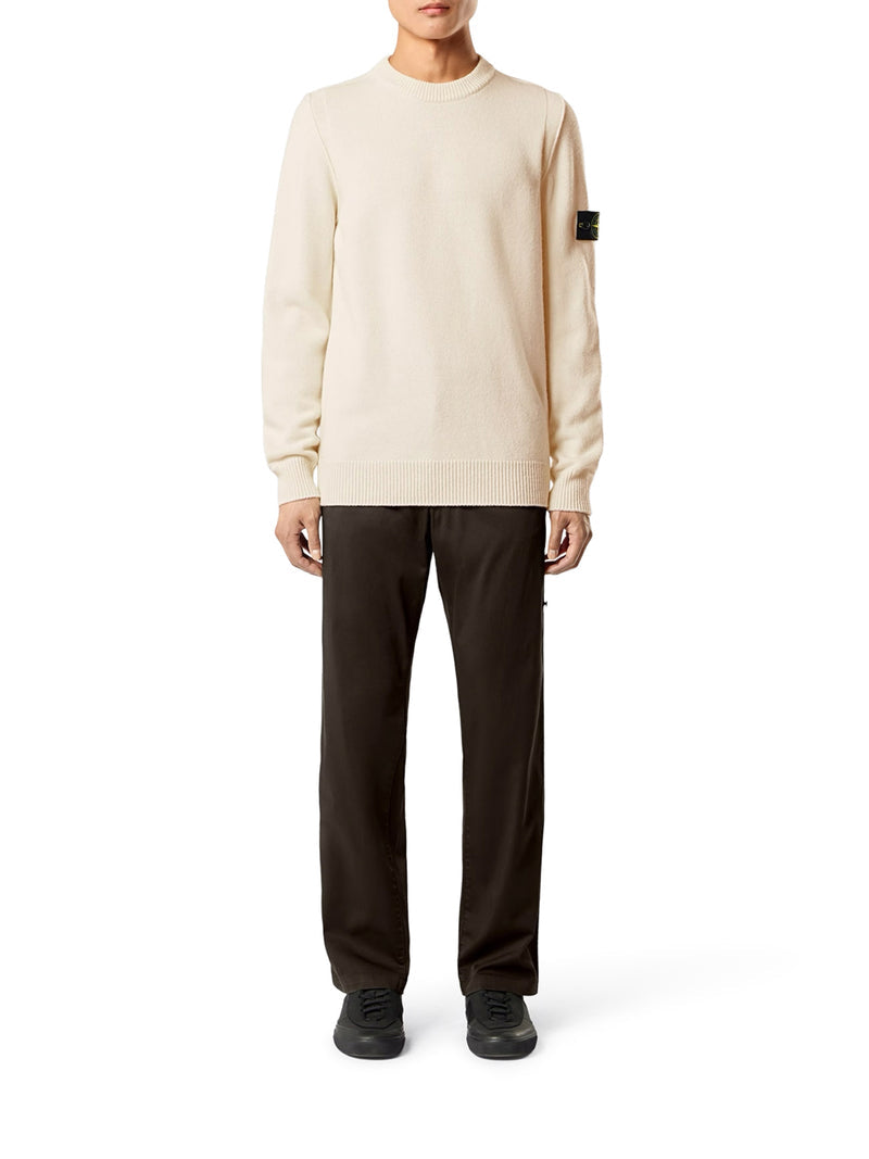 Stone Island Men Melange Effect Sweater With Compass Logo STONE ISLAND