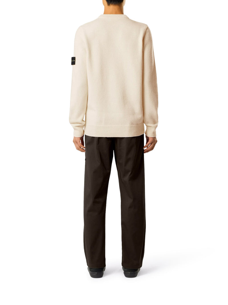 Stone Island Men Melange Effect Sweater With Compass Logo STONE ISLAND