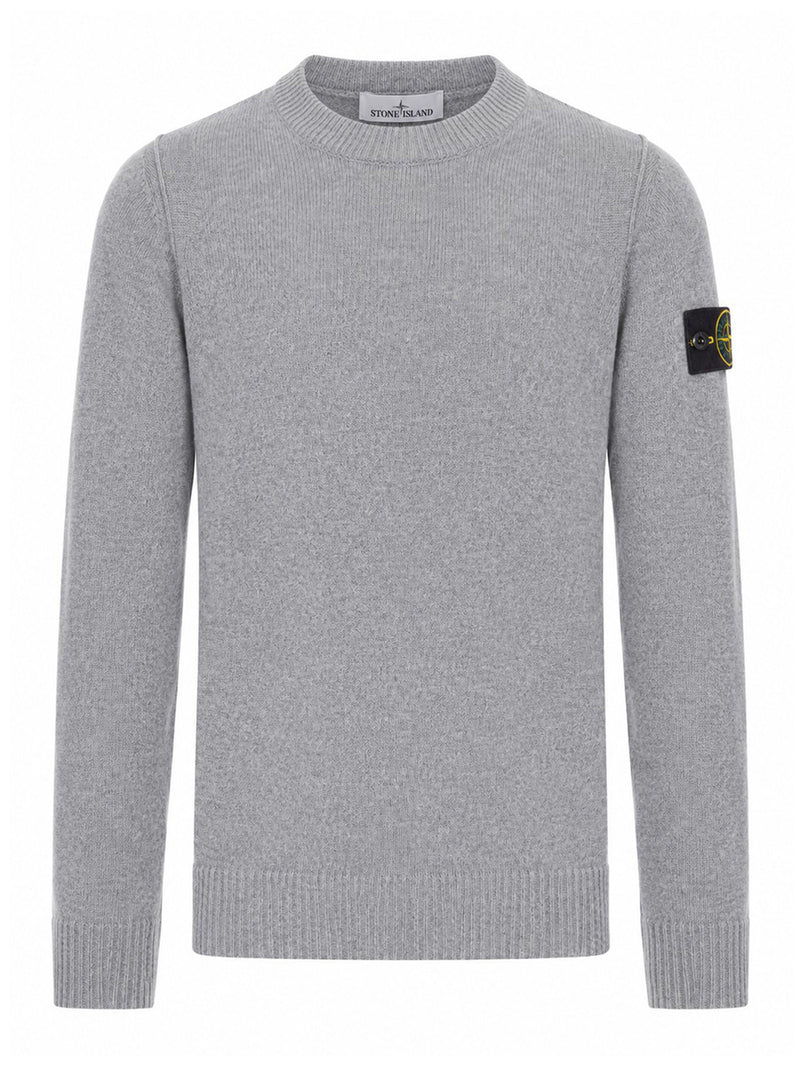 Stone Island Men Melange Effect Sweater With Compass Logo STONE ISLAND