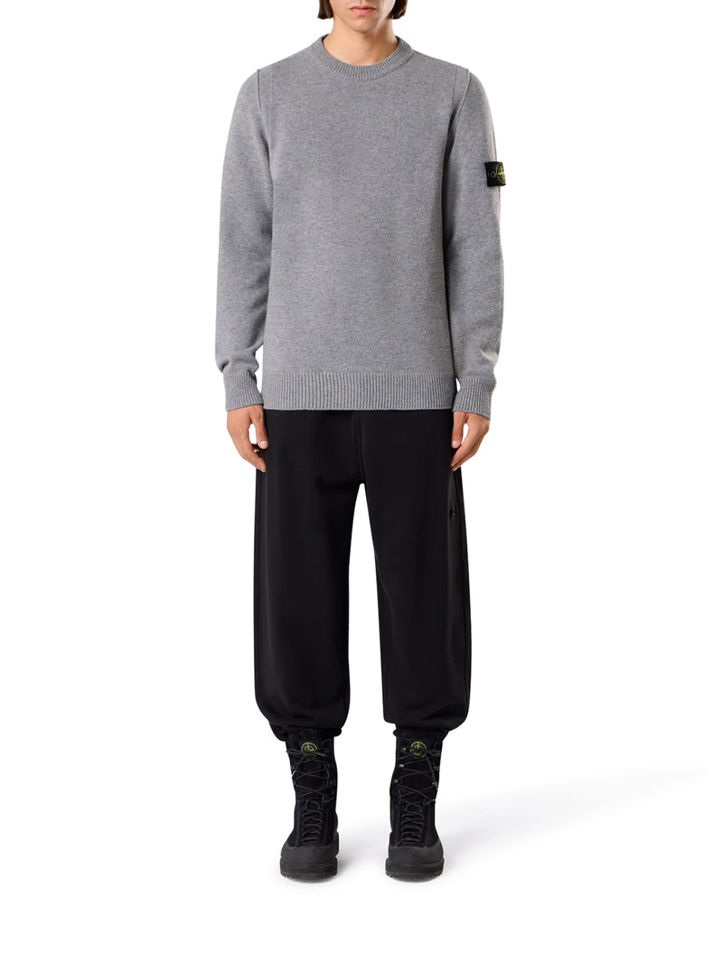 Stone Island Men Melange Effect Sweater With Compass Logo STONE ISLAND