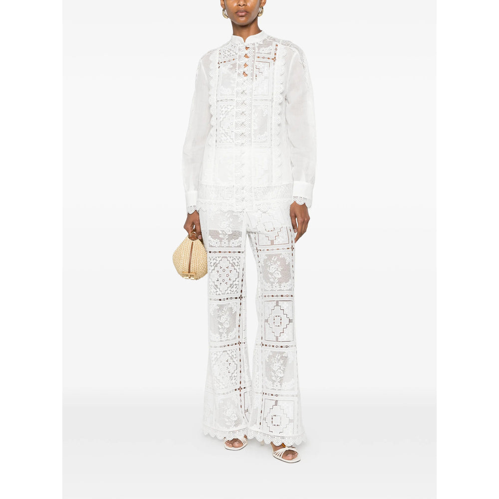 Zimmermann Neutrals Trousers - Palazzo Pants Women ZIMMERMANN
