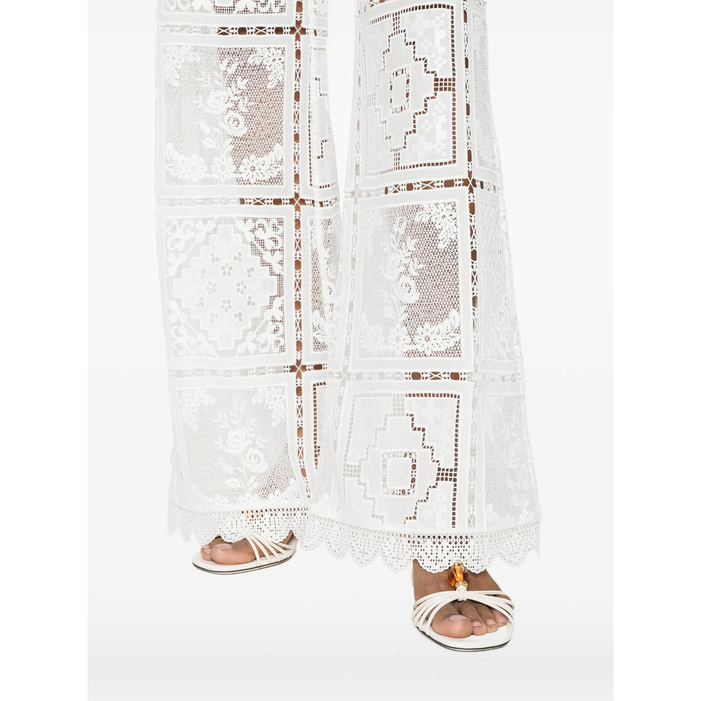 Zimmermann Neutrals Trousers - Palazzo Pants Women ZIMMERMANN