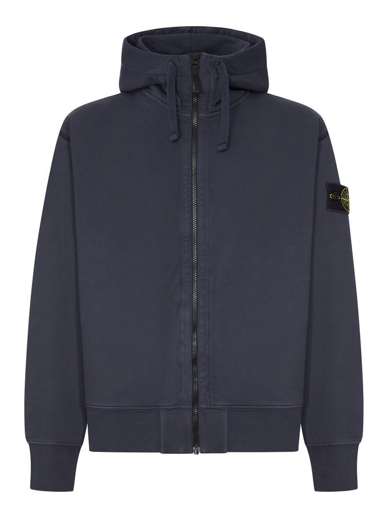Stone Island Men Cotton Zip-Up Hoodie STONE ISLAND