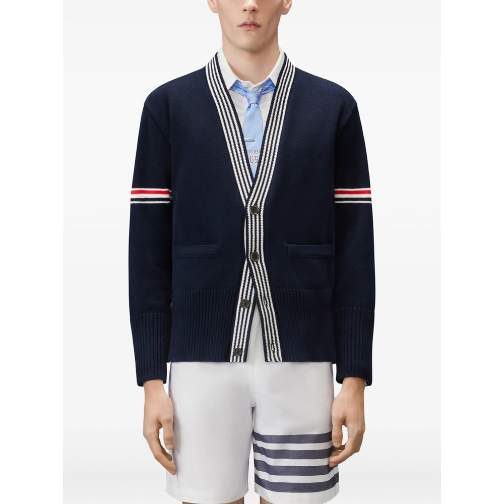 Thom Browne Blue Sweaters & Knitwear - Cardigans Men THOM BROWNE