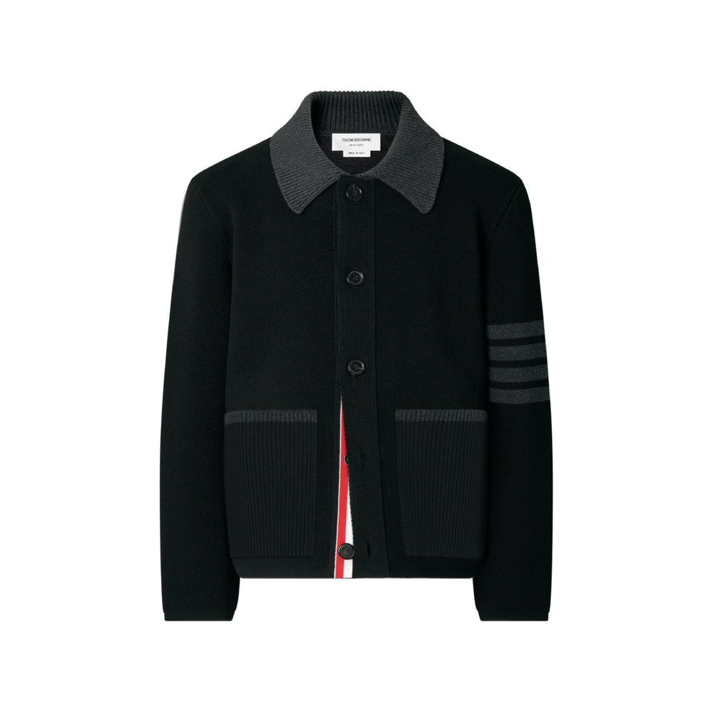 Thom Browne Black Sweaters & Knitwear - Cardigans Men THOM BROWNE