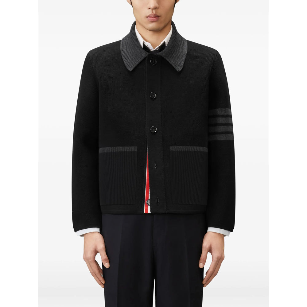 Thom Browne Black Sweaters & Knitwear - Cardigans Men THOM BROWNE