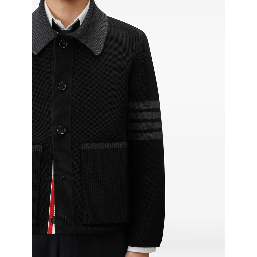 Thom Browne Black Sweaters & Knitwear - Cardigans Men THOM BROWNE