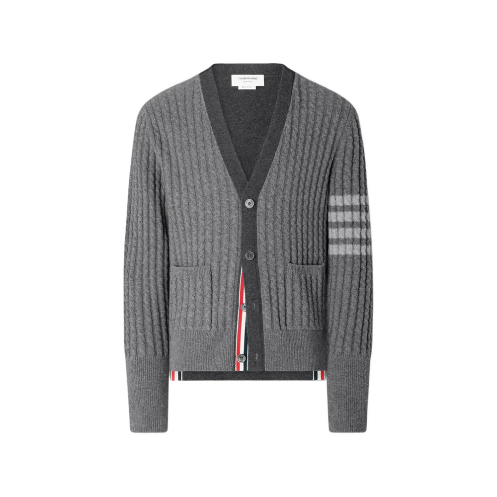 Thom Browne Grey Sweaters & Knitwear - Cardigans Men THOM BROWNE