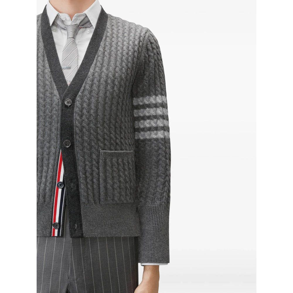 Thom Browne Grey Sweaters & Knitwear - Cardigans Men THOM BROWNE