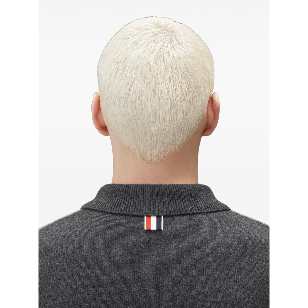Thom Browne Grey Polo Shirts Men THOM BROWNE