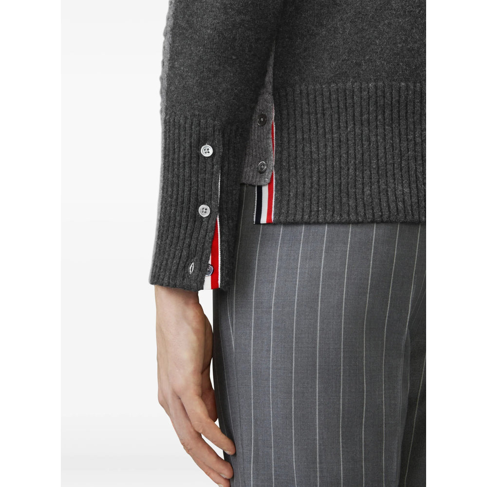 Thom Browne Grey Polo Shirts Men THOM BROWNE