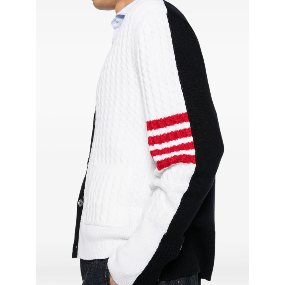 Thom Browne White Sweaters & Knitwear - Cardigans Men THOM BROWNE