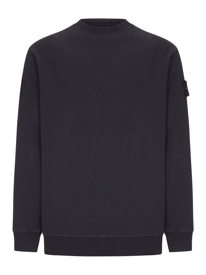 Stone Island Men Crew Neck Sweatshirt In Stretch Cotton STONE ISLAND