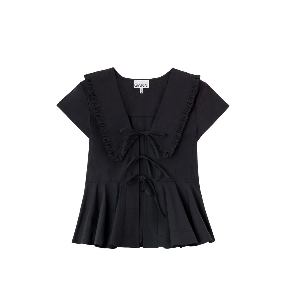 Ganni Black Tops - Blouses Women GANNI