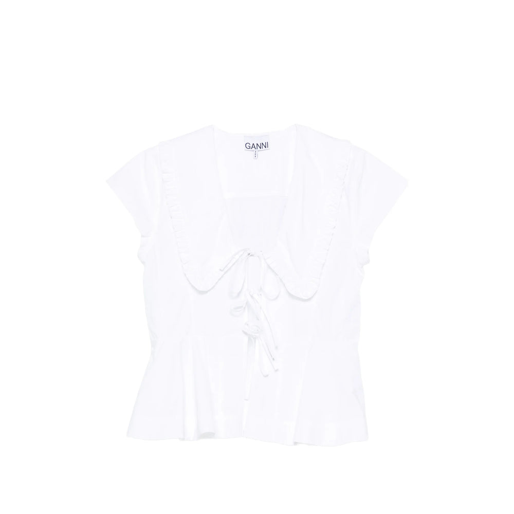 Ganni White Tops - Blouses Women GANNI