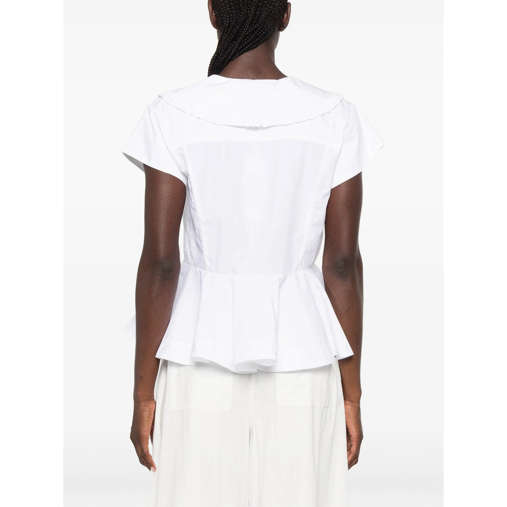 Ganni White Tops - Blouses Women GANNI