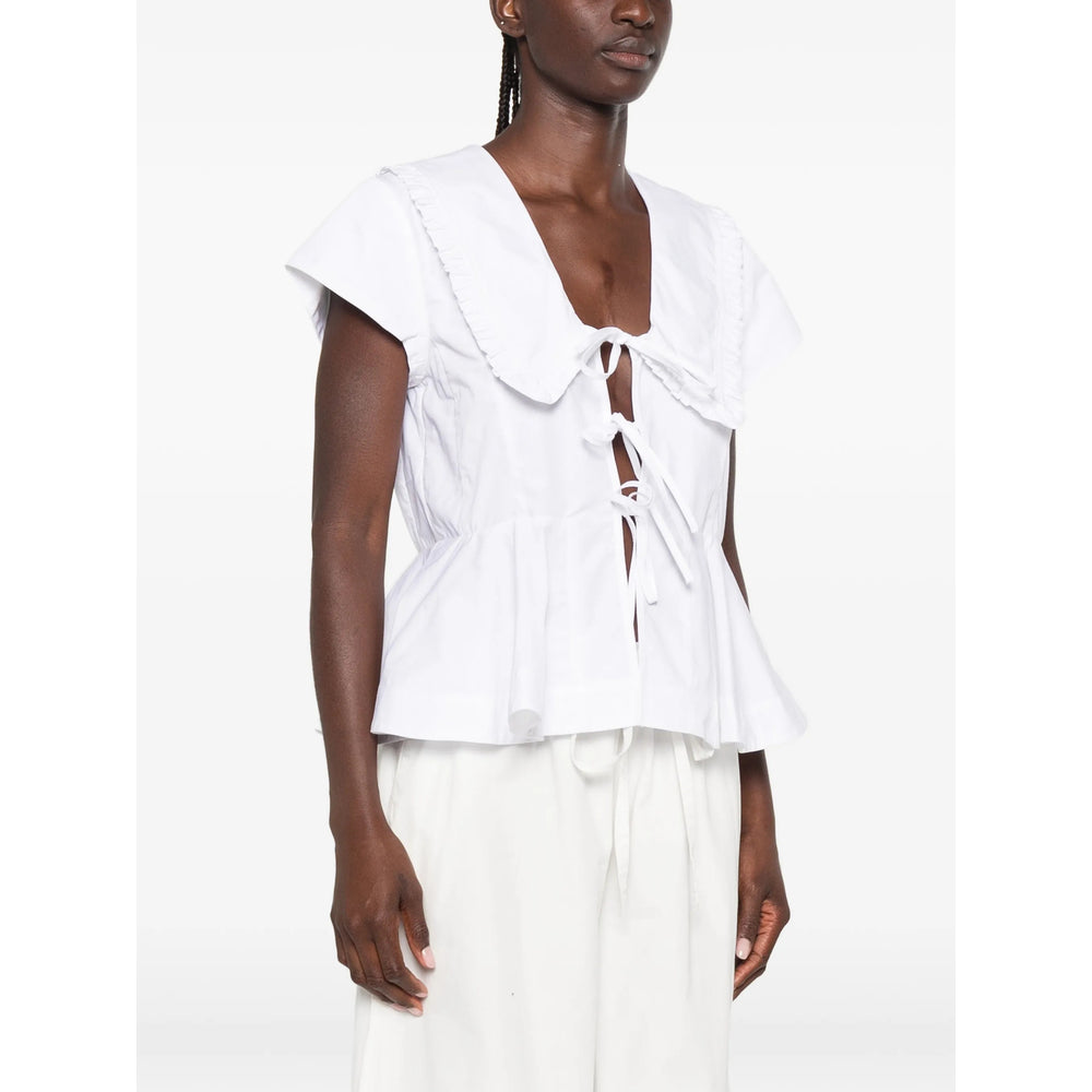 Ganni White Tops - Blouses Women GANNI
